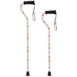 Vivienne May Designer Cane: Watercolor Flowers Offset Handled Canes - Tophatter Daily Deals