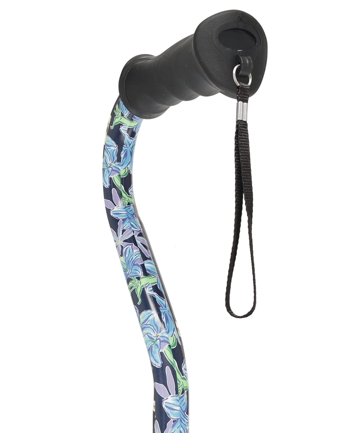 Dark Blue Vivienne May Convertible Quad Base Walking Cane with Comfort Grip - Adjustable Shaft Quad Base Canes - Tophatter Daily Deals
