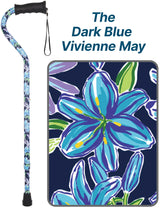 Designer Dark Blue Vivienne May: Comfort Grip Offset Cane Offset Handled Canes - Tophatter Daily Deals