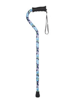 Dark Blue Vivienne May Convertible Quad Base Walking Cane with Comfort Grip - Adjustable Shaft Quad Base Canes - Tophatter Daily Deals