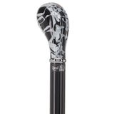 Black Onyx Knob Stick: Pearlescent Acrylic, Beechwood Pearl Swirl Lucite Designer Walking Canes - Tophatter Daily Deals