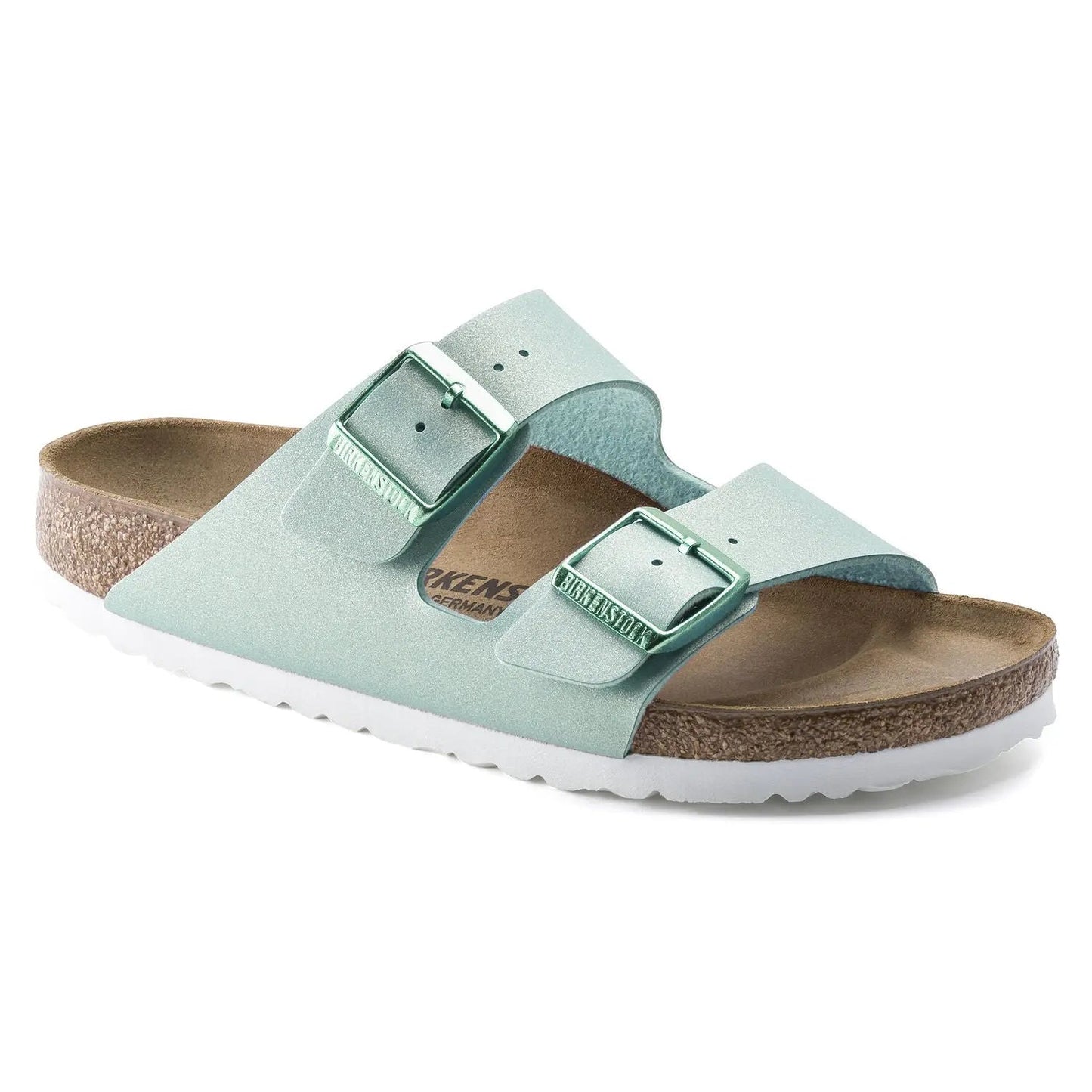 Birkenstock Arizona Leather Sandals Wash Mineral Medium Narrow Footwear - Tophatter Daily Deals