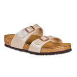 Birkenstock Women's Sydney Graceful Birko-Flor Sandals Pearl White Regular Wide Footwear - Tophatter Daily Deals