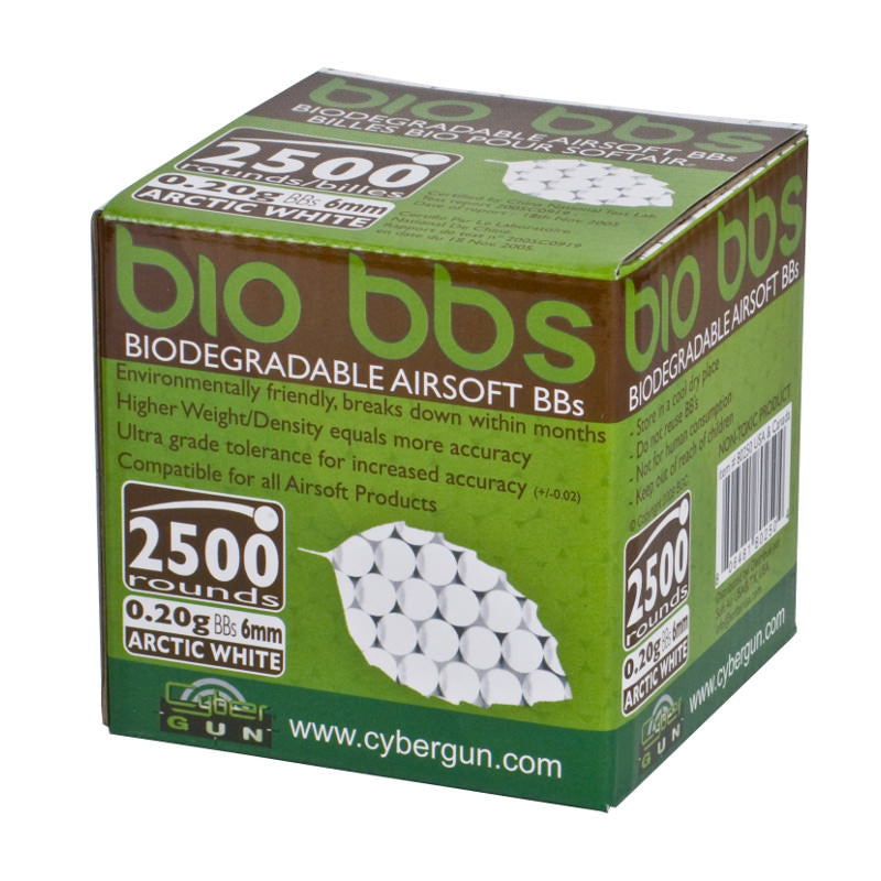 Biodegradable Airsoft White BBs 0.20G 6mm 2500 Count Collectible Weapons - Tophatter Daily Deals