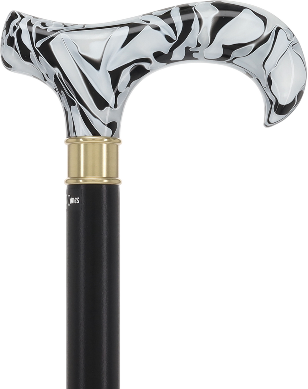 Super Strong Black Onyx Cane: Pearlescent Acrylic, Beechwood Extra Strong Walking Canes - Tophatter Daily Deals