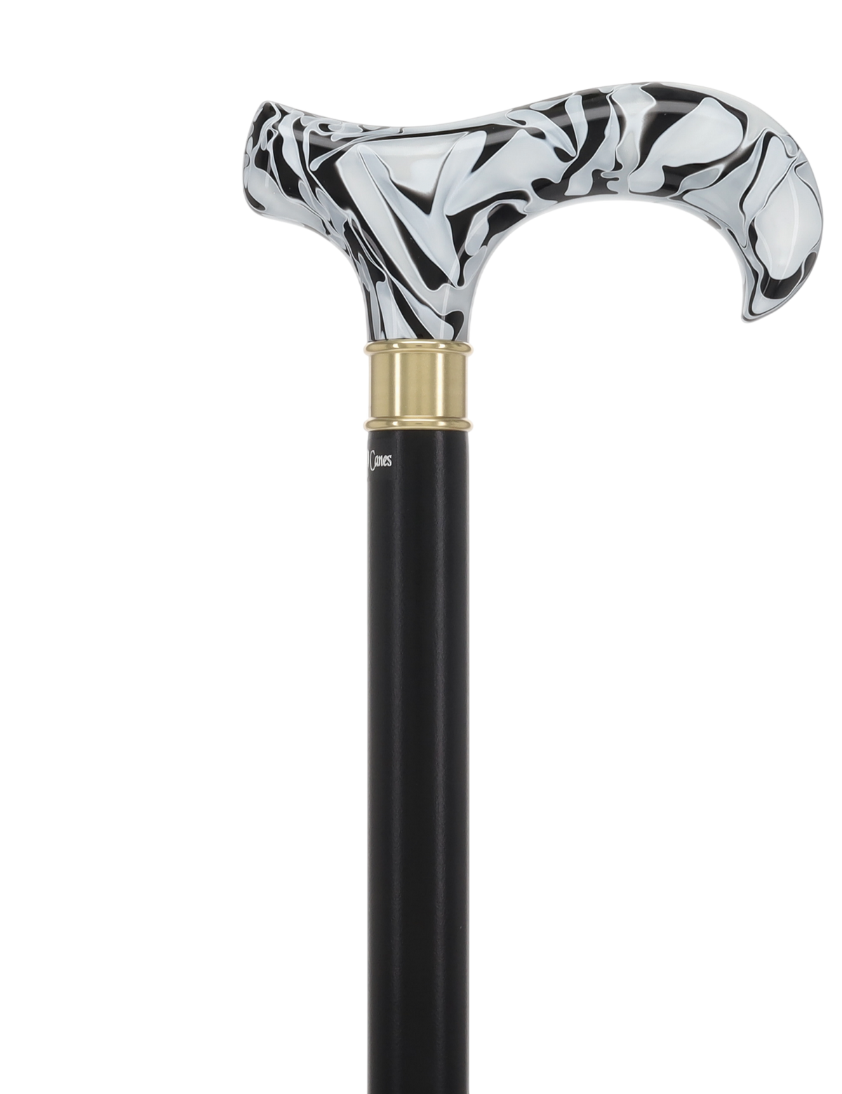 Super Strong Black Onyx Cane: Pearlescent Acrylic, Beechwood Extra Strong Walking Canes - Tophatter Daily Deals