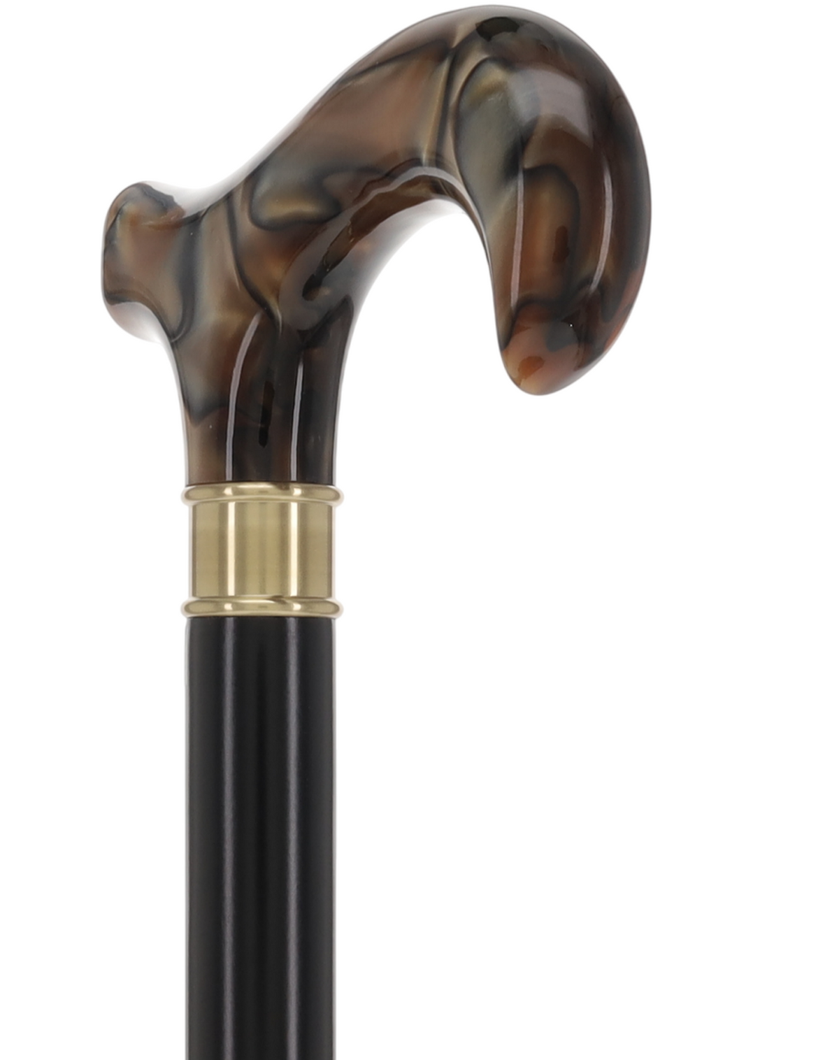 Super Strong Golden Sienna Derby: Extra Long Pearlescent Handle Extra Strong Walking Canes - Tophatter Daily Deals