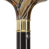 Super Strong Golden Sienna Derby: Extra Long Pearlescent Handle Extra Strong Walking Canes - Tophatter Daily Deals
