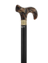 Super Strong Golden Sienna Derby: Extra Long Pearlescent Handle Extra Strong Walking Canes - Tophatter Daily Deals
