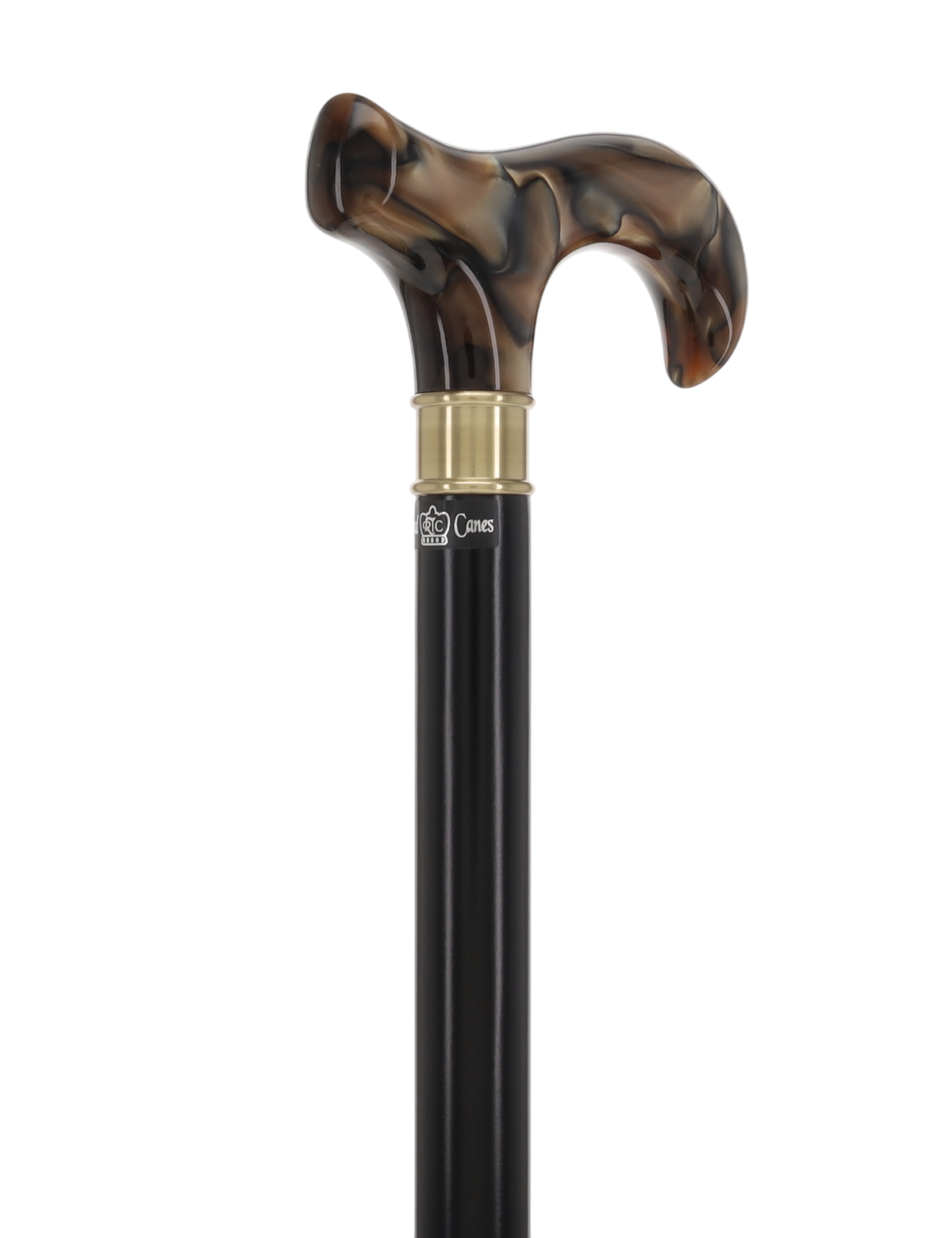 Super Strong Golden Sienna Derby: Extra Long Pearlescent Handle Extra Strong Walking Canes - Tophatter Daily Deals