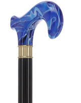 Super Strong Arctic Blue Derby: Extra Long Pearlescent Handle Extra Strong Walking Canes - Tophatter Daily Deals