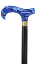 Super Strong Arctic Blue Derby: Extra Long Pearlescent Handle Extra Strong Walking Canes - Tophatter Daily Deals