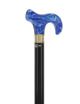 Super Strong Arctic Blue Derby: Extra Long Pearlescent Handle Extra Strong Walking Canes - Tophatter Daily Deals