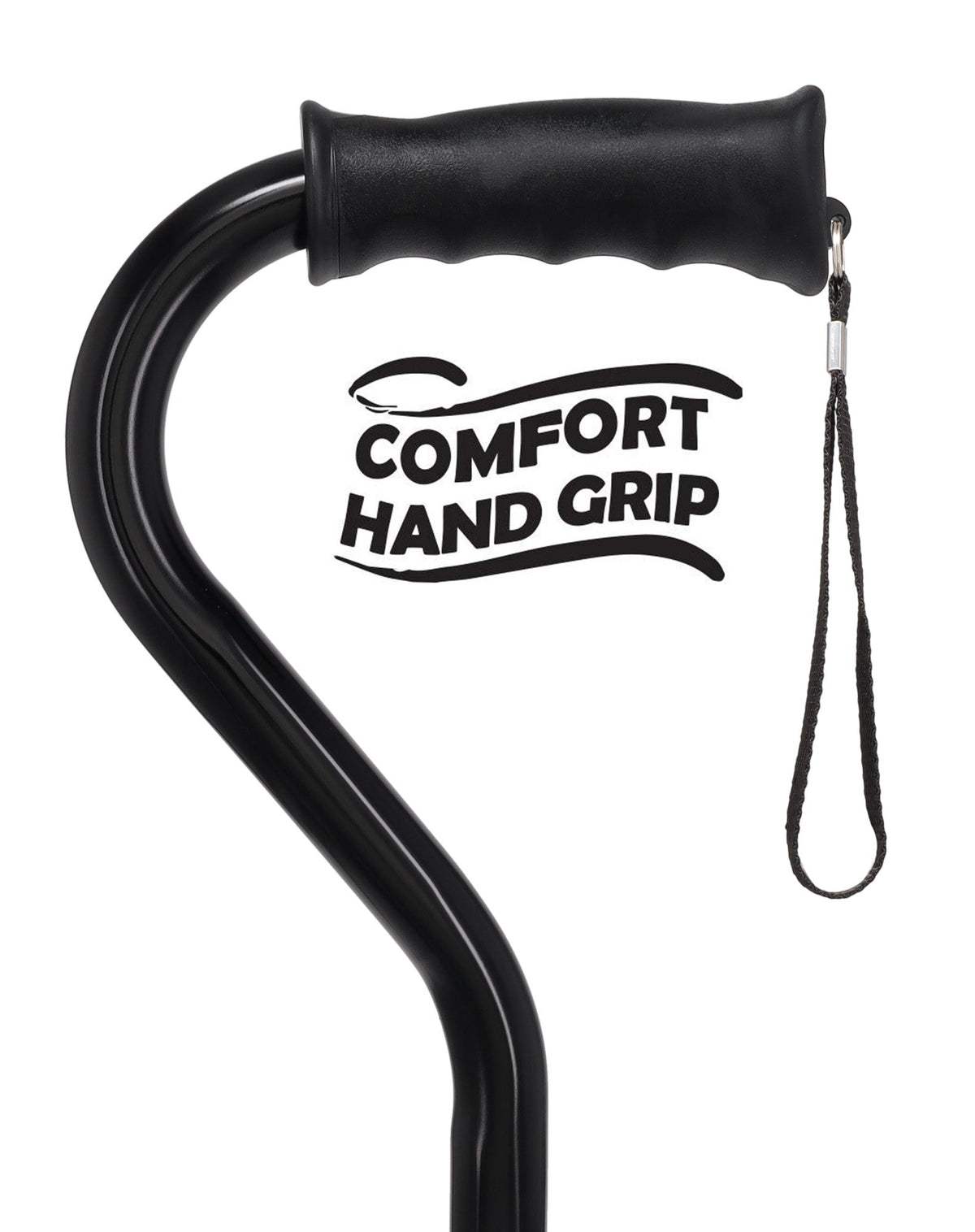 Black Aluminum Convertible Quad Base Walking Cane - Adjustable Shaft Quad Base Canes - Tophatter Daily Deals