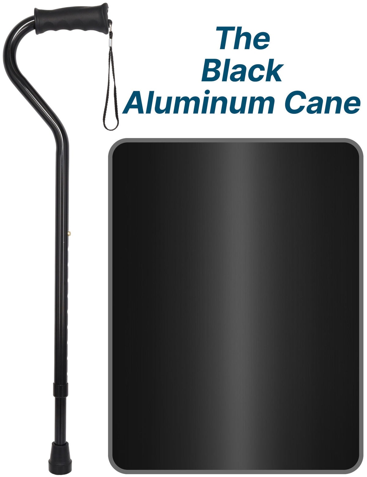 Black Aluminum: Adjustable Offset Walking Cane with Grip Adjustable Walking Canes - Tophatter Daily Deals