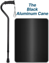 Black Aluminum: Adjustable Offset Walking Cane with Grip Adjustable Walking Canes - Tophatter Daily Deals