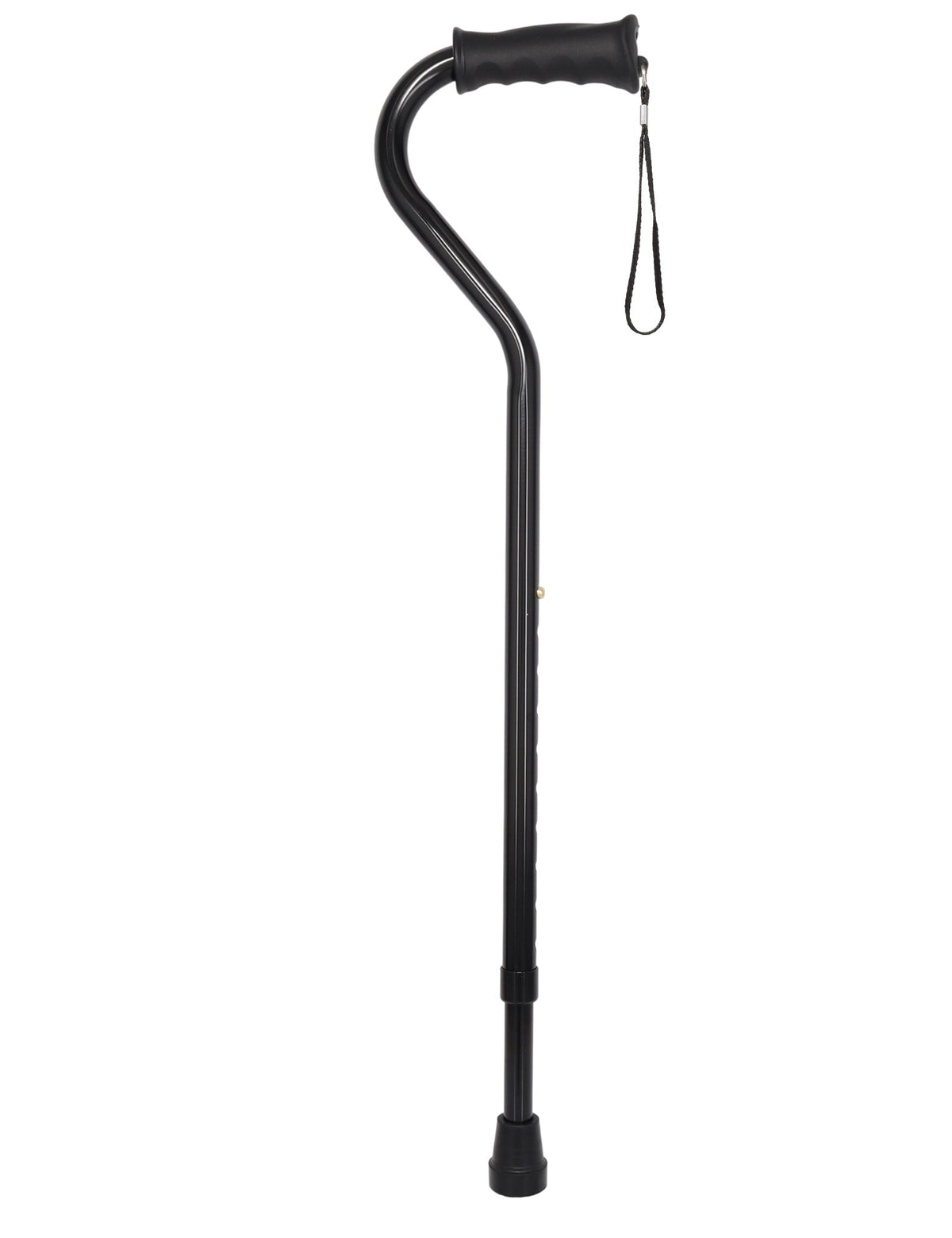Black Aluminum: Adjustable Offset Walking Cane with Grip Adjustable Walking Canes - Tophatter Daily Deals