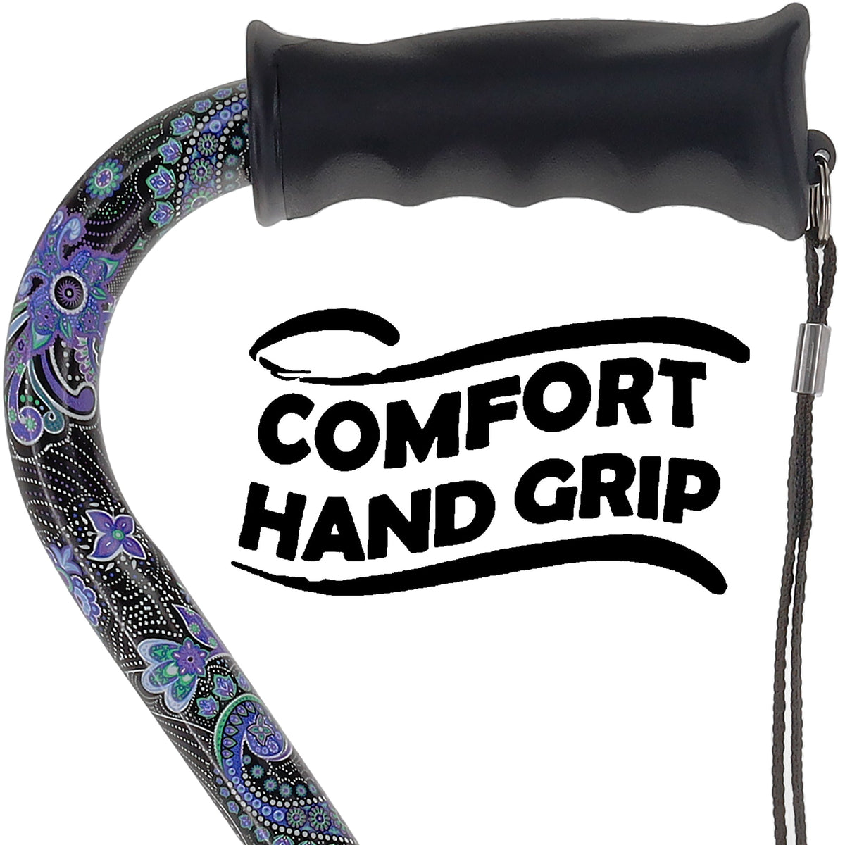 Purple Majesty Designer Cane: Comfort Grip & SafeTbase, Adjustable Safetbase Canes - Tophatter Daily Deals