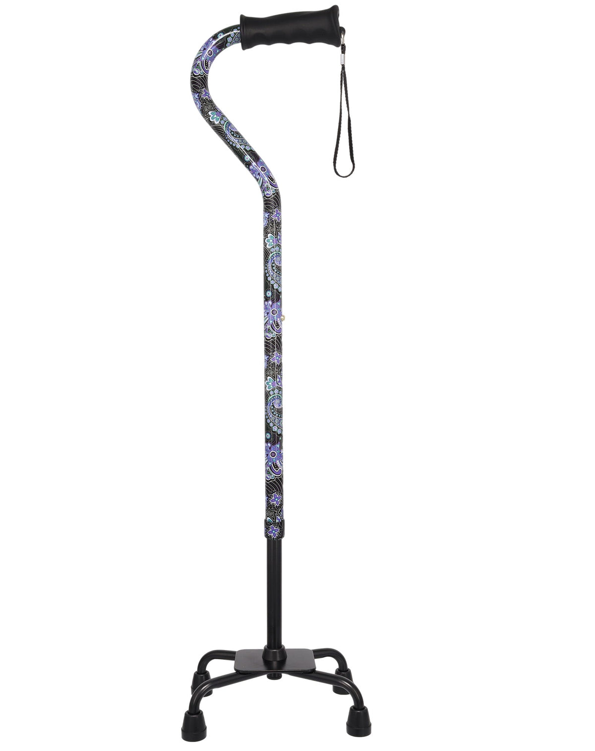 Purple Majesty Aluminum Convertible Quad Base Walking Cane - Adjustable Shaft Quad Base Canes - Tophatter Daily Deals