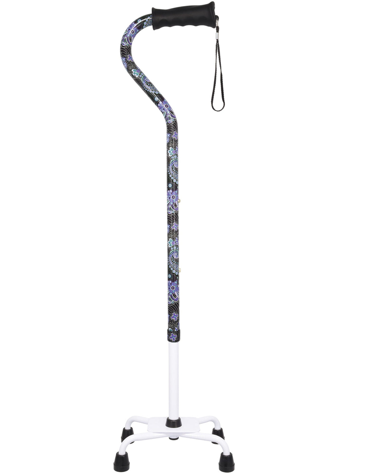 Purple Majesty Aluminum Convertible Quad Base Walking Cane - Adjustable Shaft Quad Base Canes - Tophatter Daily Deals