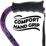 Designer Purple Cane: Comfort Grip & SafeTbase, Adjustable Safetbase Canes - Tophatter Daily Deals