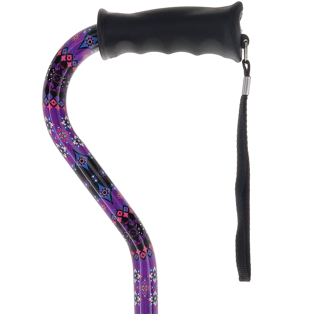 Designer Purple Cane: Comfort Grip & SafeTbase, Adjustable Safetbase Canes - Tophatter Daily Deals