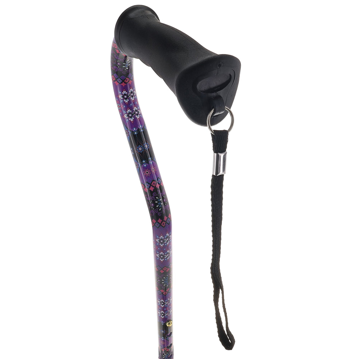 Designer Purple Cane: Comfort Grip & SafeTbase, Adjustable Safetbase Canes - Tophatter Daily Deals
