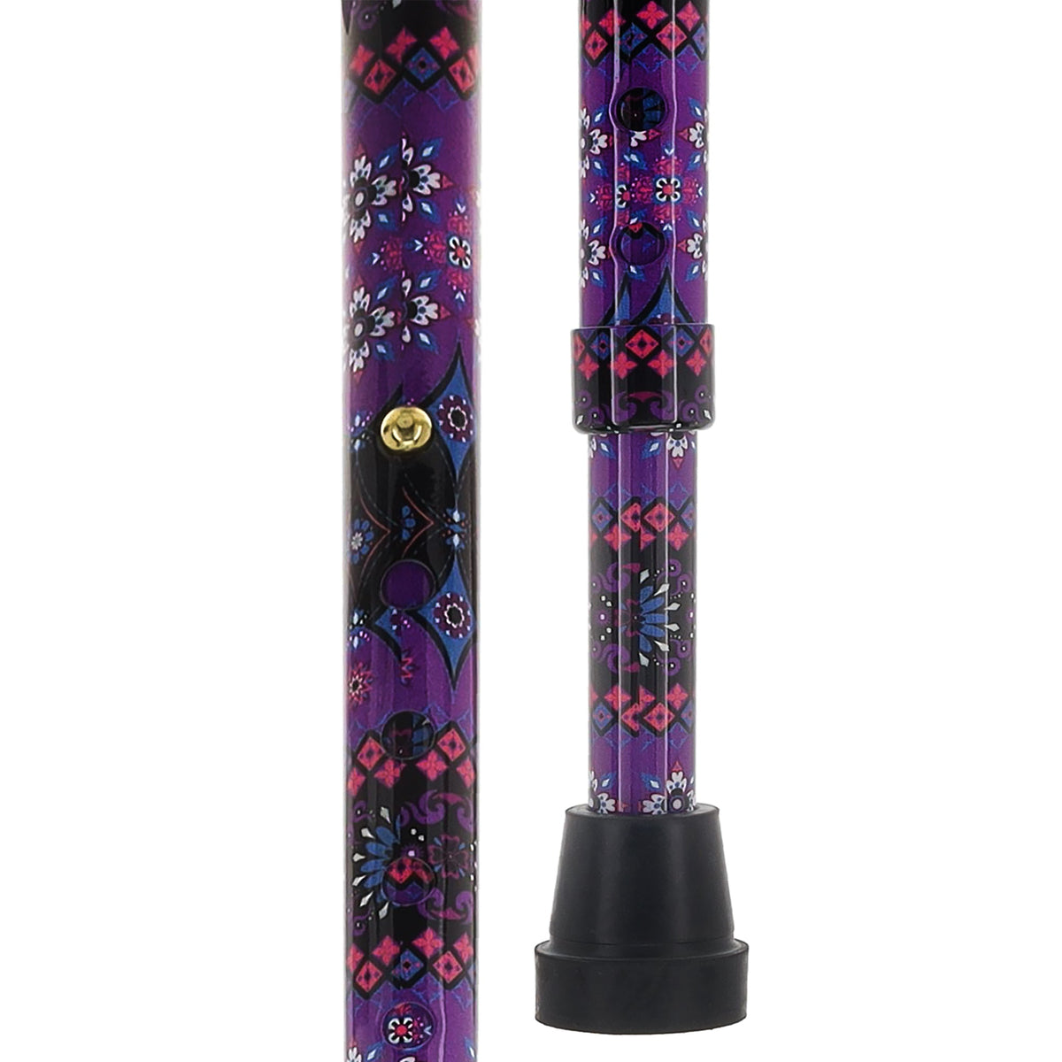Designer Purple Cane: Comfort Grip & SafeTbase, Adjustable Safetbase Canes - Tophatter Daily Deals