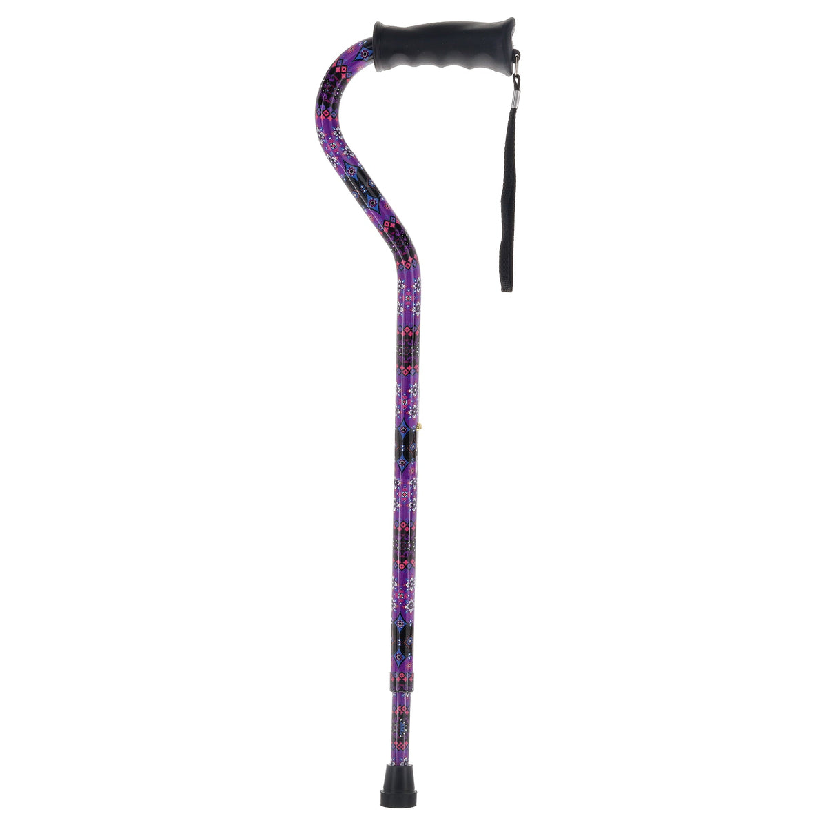 Designer Purple Cane: Comfort Grip & SafeTbase, Adjustable Safetbase Canes - Tophatter Daily Deals