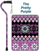 Pretty Purple Designer Cane: Adjustable, Comfort Grip Adjustable Walking Canes - Tophatter Daily Deals