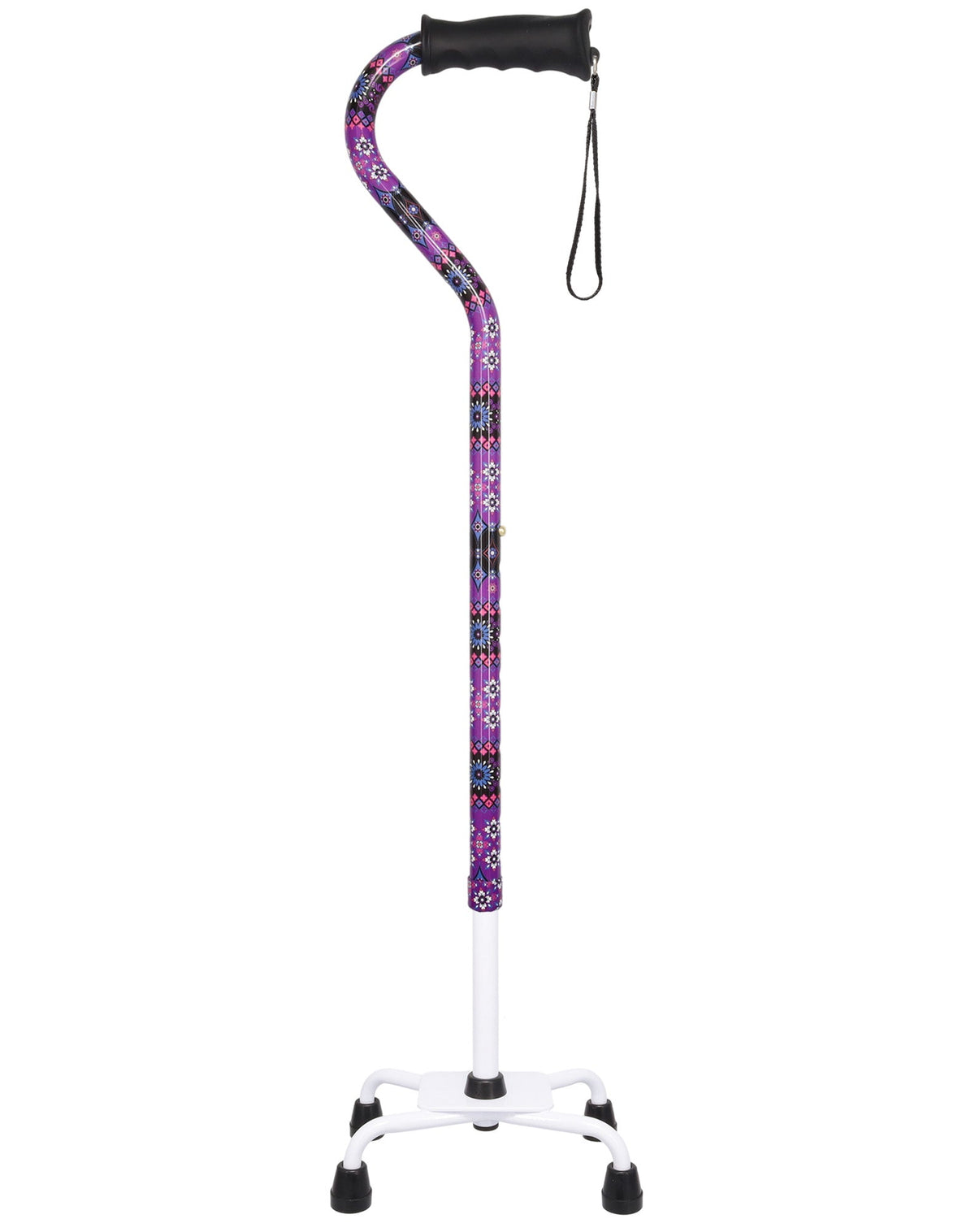 Pretty Purple Aluminum Convertible Quad Base Walking Cane - Adjustable Shaft Quad Base Canes - Tophatter Daily Deals