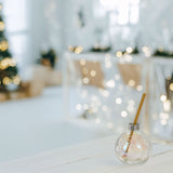 Christmas Bauble Drinking Jar | Novelty Glass with Straw for Festive Drinks Drinking Jar - Tophatter Daily Deals