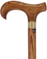 Super Strong Espresso Ash Wood Derby Cane - Elegant & Durable w/ Standard Option Extra Strong Walking Canes - Tophatter Daily Deals