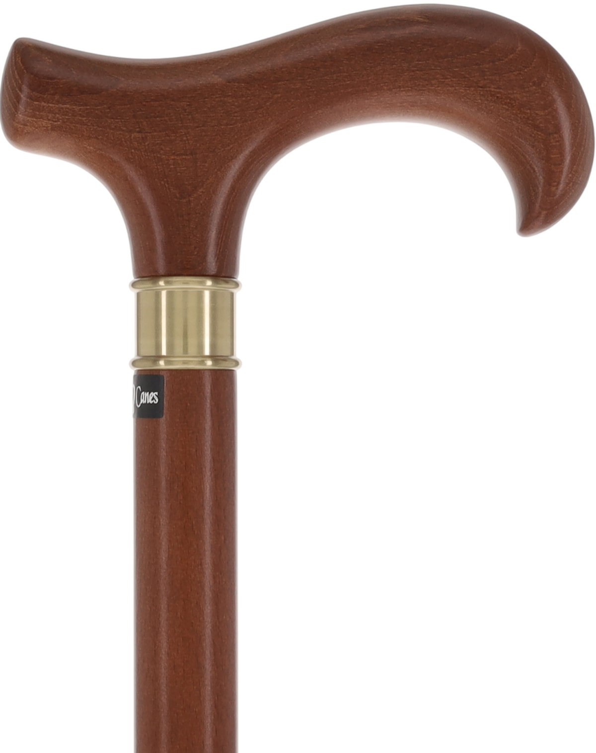 Super Strong Derby Cane: Brown Beechwood & Brass Extra Strong Walking Canes - Tophatter Daily Deals