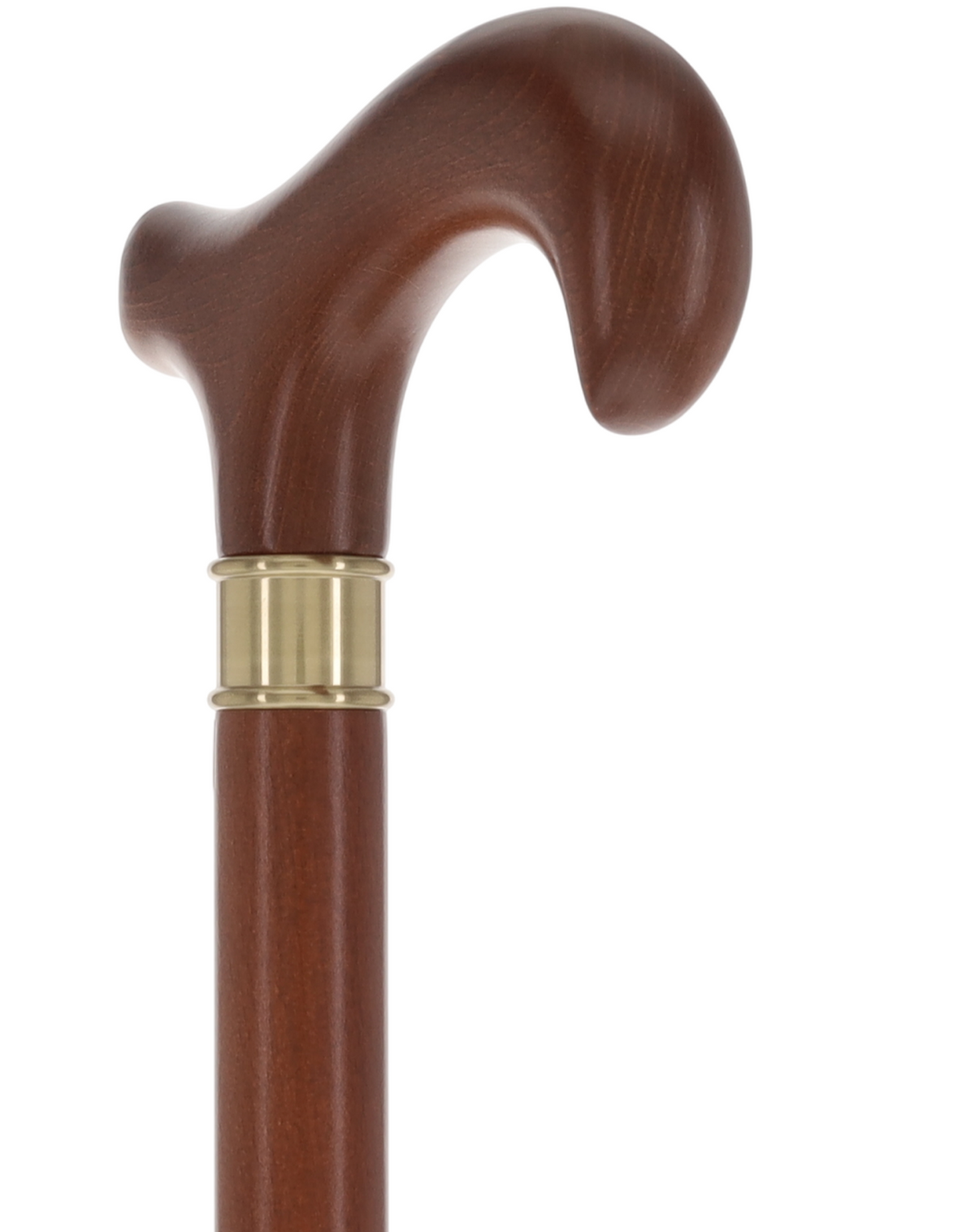 Super Strong Derby Cane: Brown Beechwood & Brass Extra Strong Walking Canes - Tophatter Daily Deals