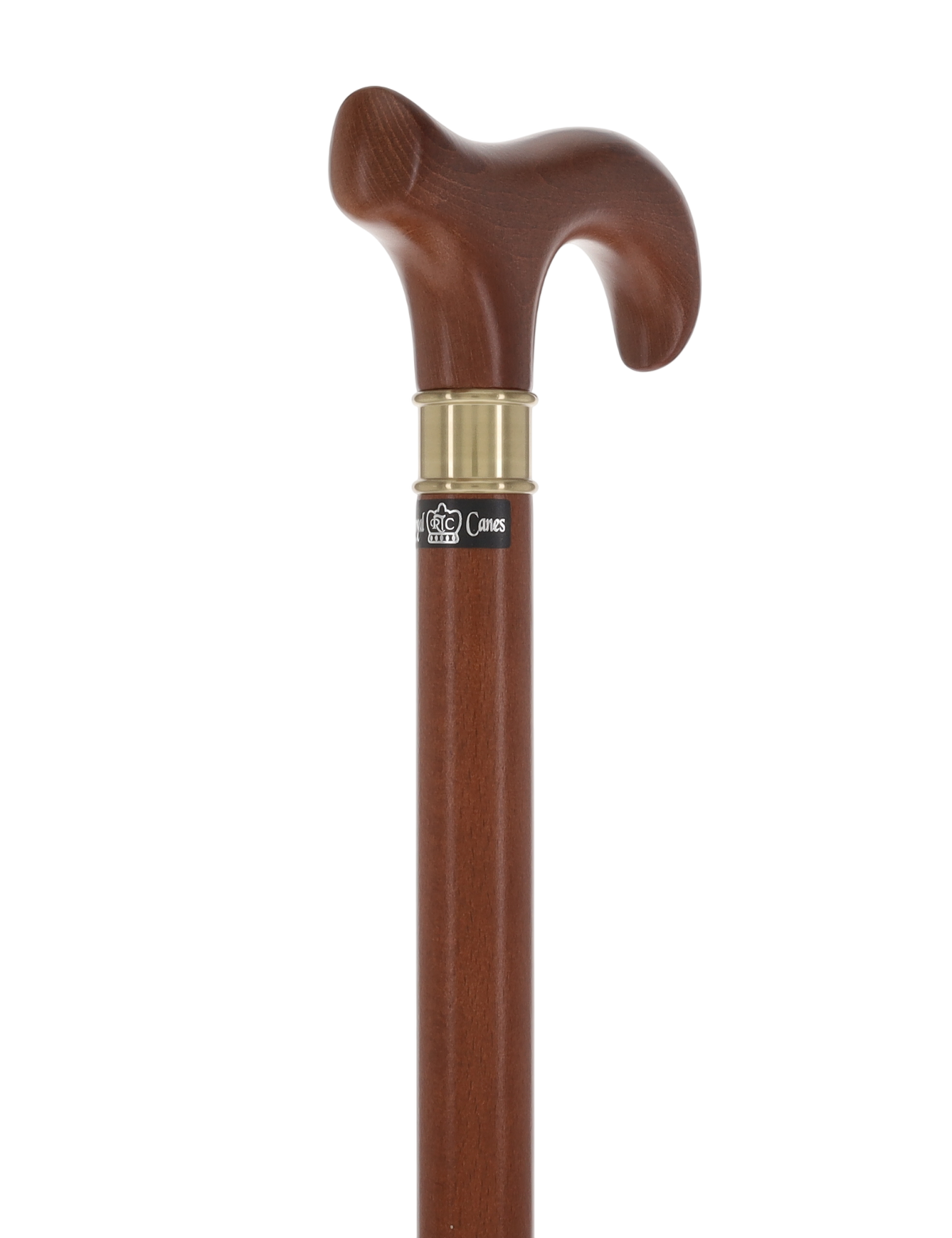 Super Strong Derby Cane: Brown Beechwood & Brass Extra Strong Walking Canes - Tophatter Daily Deals