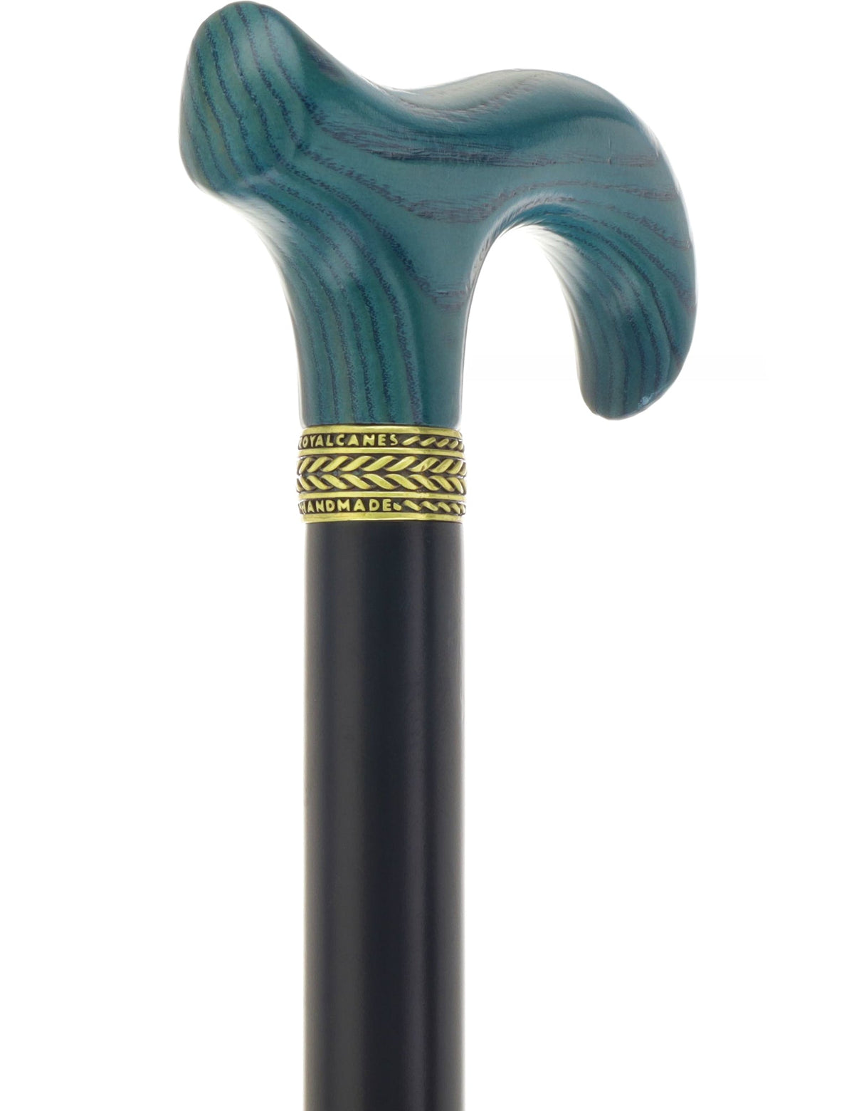 Royal Canes Classic Derby Walking Cane, Wood-Stained, Pewter Collar, Multiple Colors Derby Classic Walking Canes - Tophatter Daily Deals