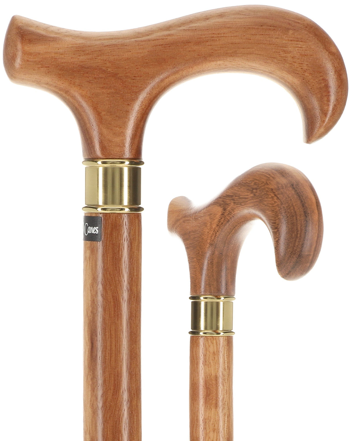 Super Strong Genuine Zebrano Derby - Striped Wood & Brass Extra Strong Walking Canes - Tophatter Daily Deals