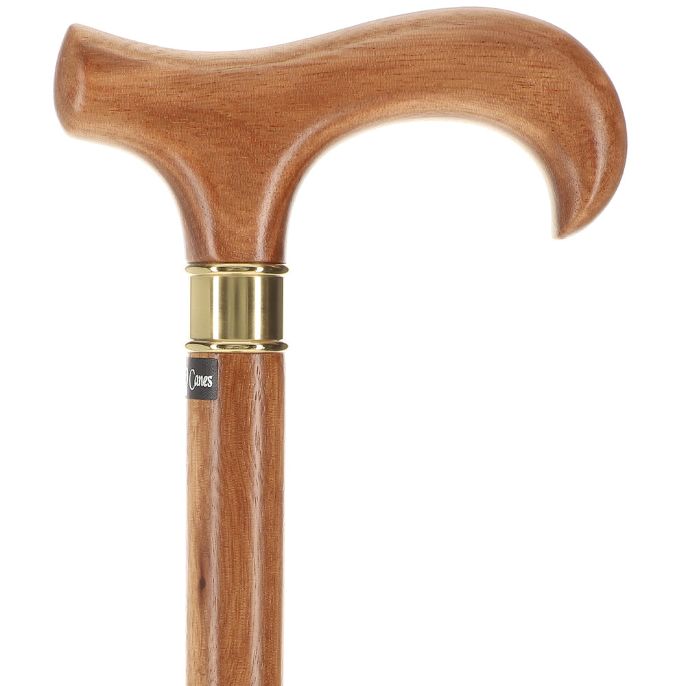 Super Strong Genuine Zebrano Derby - Striped Wood & Brass Extra Strong Walking Canes - Tophatter Daily Deals