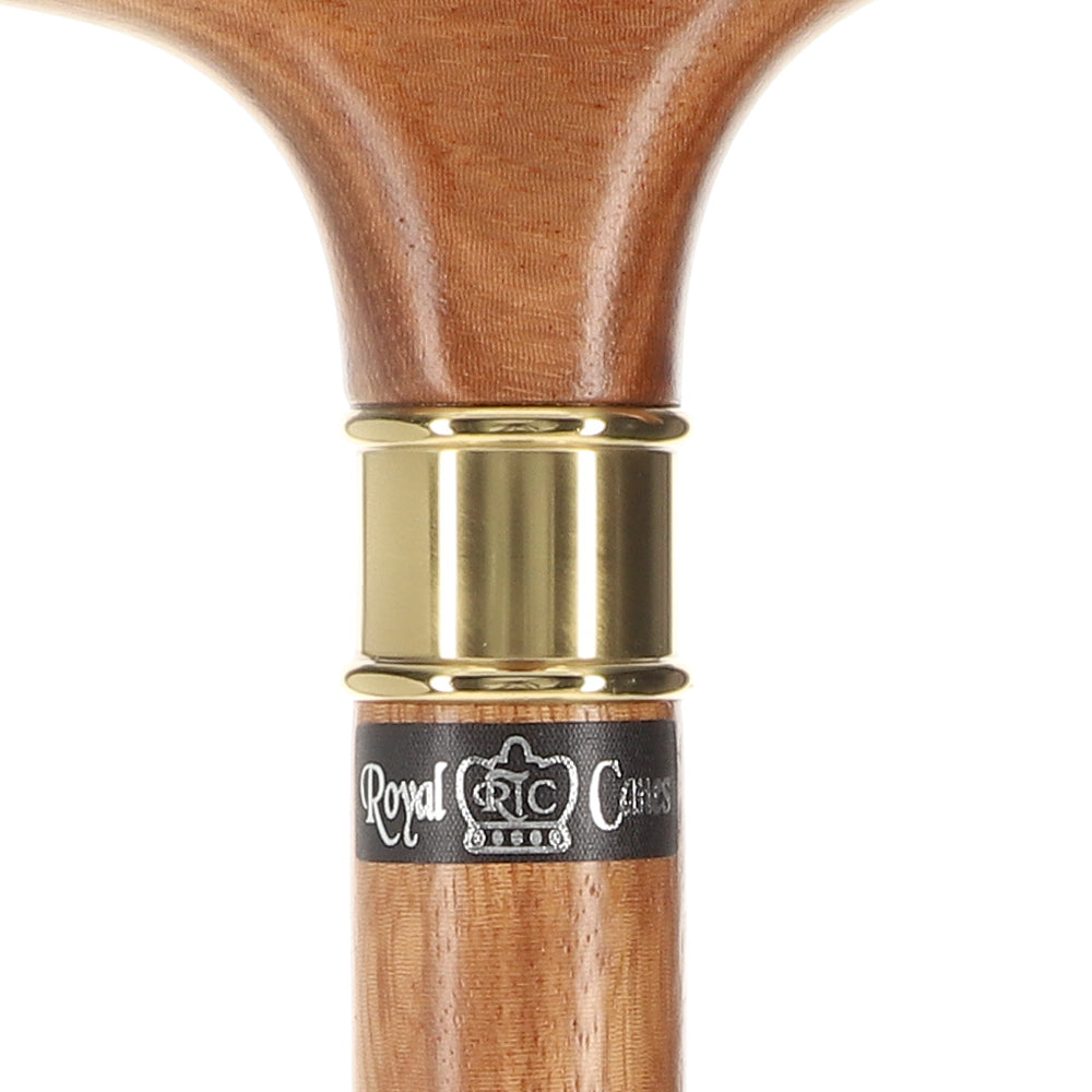 Super Strong Genuine Zebrano Derby - Striped Wood & Brass Extra Strong Walking Canes - Tophatter Daily Deals