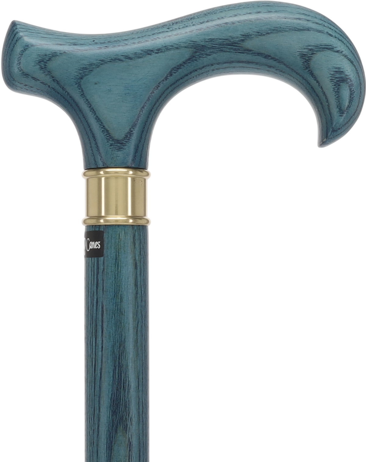 Super Strong Blue Denim Derby Cane: Ash Wood, Brass Extra Strong Walking Canes - Tophatter Daily Deals