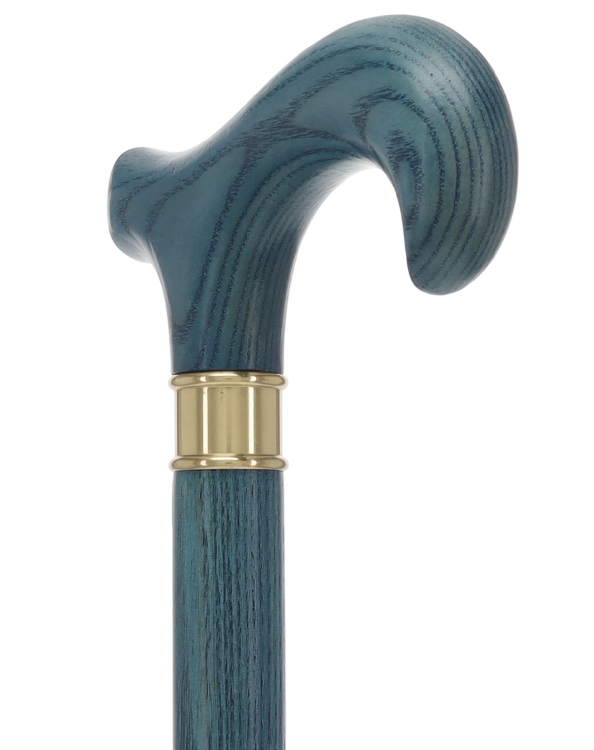 Super Strong Blue Denim Derby Cane: Ash Wood, Brass Extra Strong Walking Canes - Tophatter Daily Deals