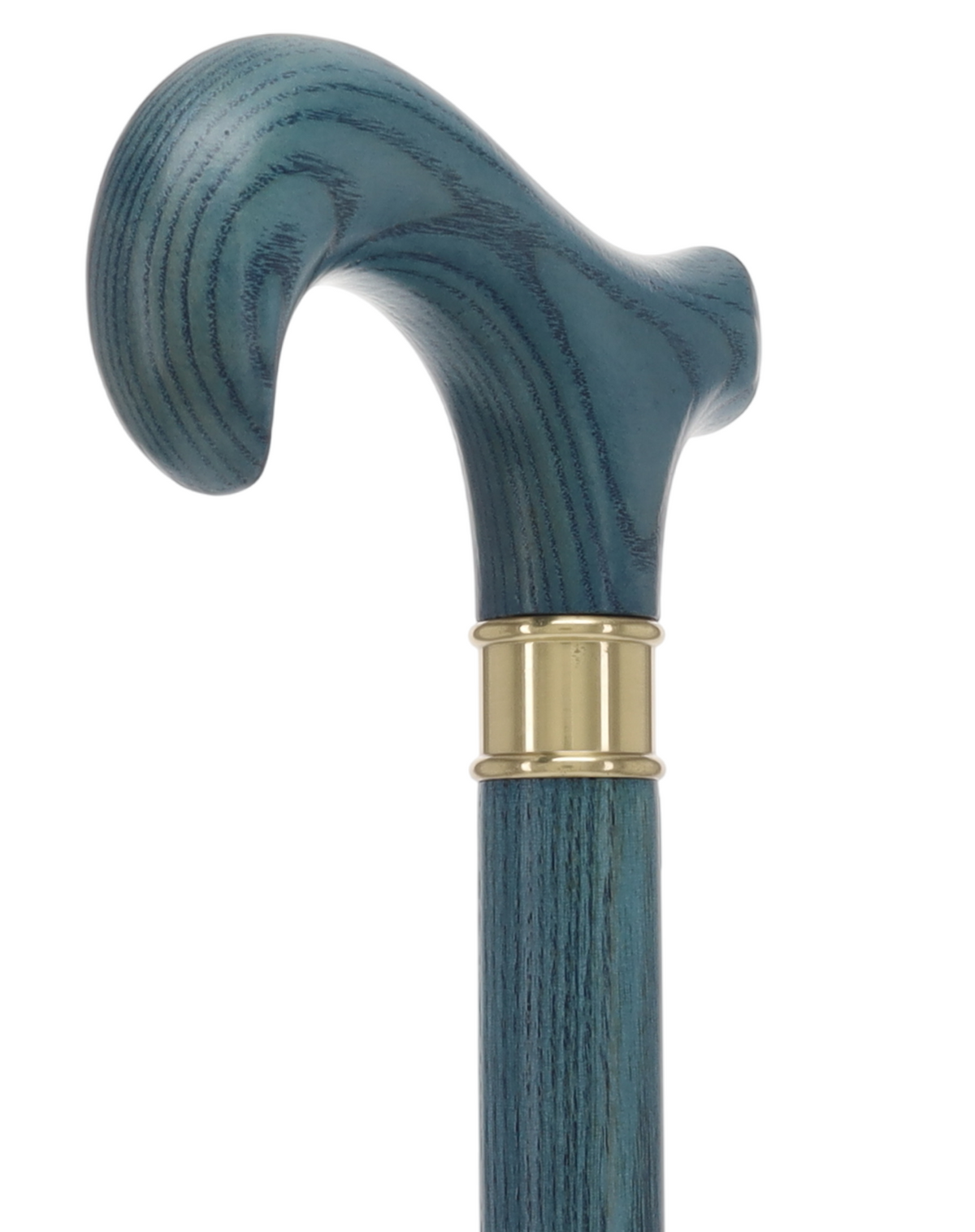 Super Strong Blue Denim Derby Cane: Ash Wood, Brass Extra Strong Walking Canes - Tophatter Daily Deals