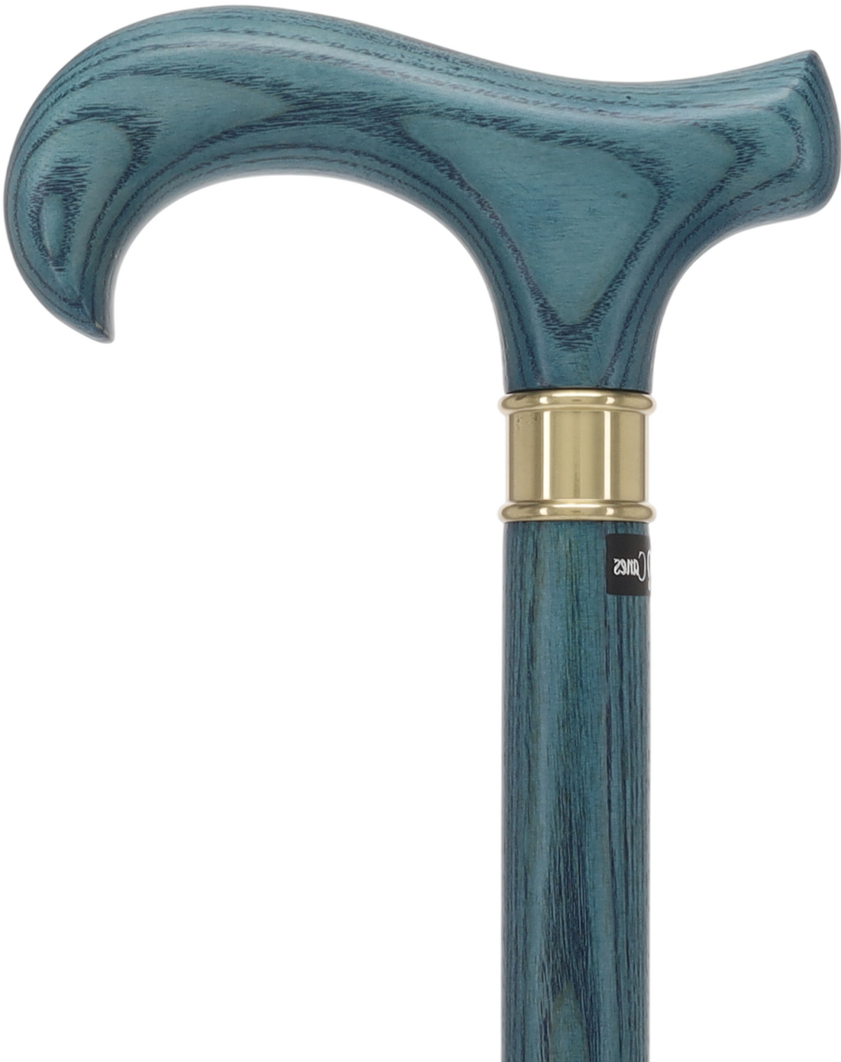 Super Strong Blue Denim Derby Cane: Ash Wood, Brass Extra Strong Walking Canes - Tophatter Daily Deals