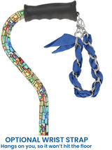 Mosaic Stained Designer Cane: Adjustable, Comfort Grip Offset Yes Adjustable Walking Canes - Tophatter Daily Deals