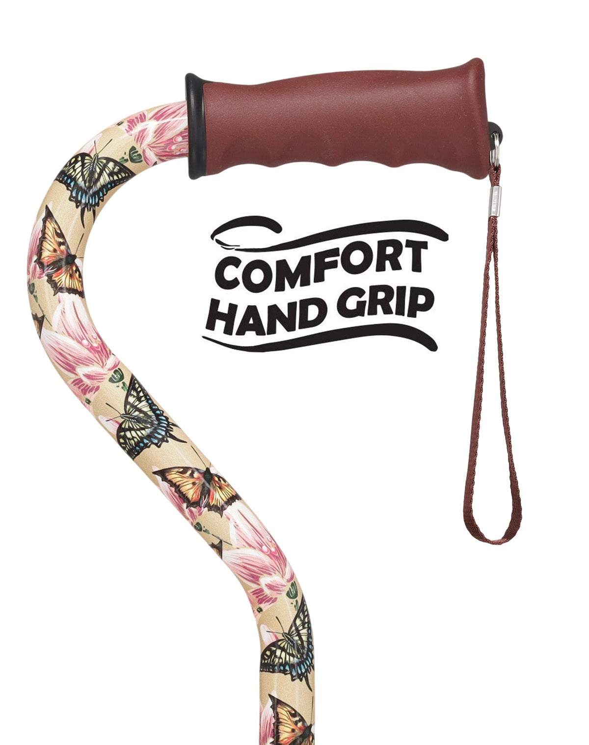 Lily & Butterfly: Adjustable Comfort Grip Offset Walking Cane Adjustable Walking Canes - Tophatter Daily Deals