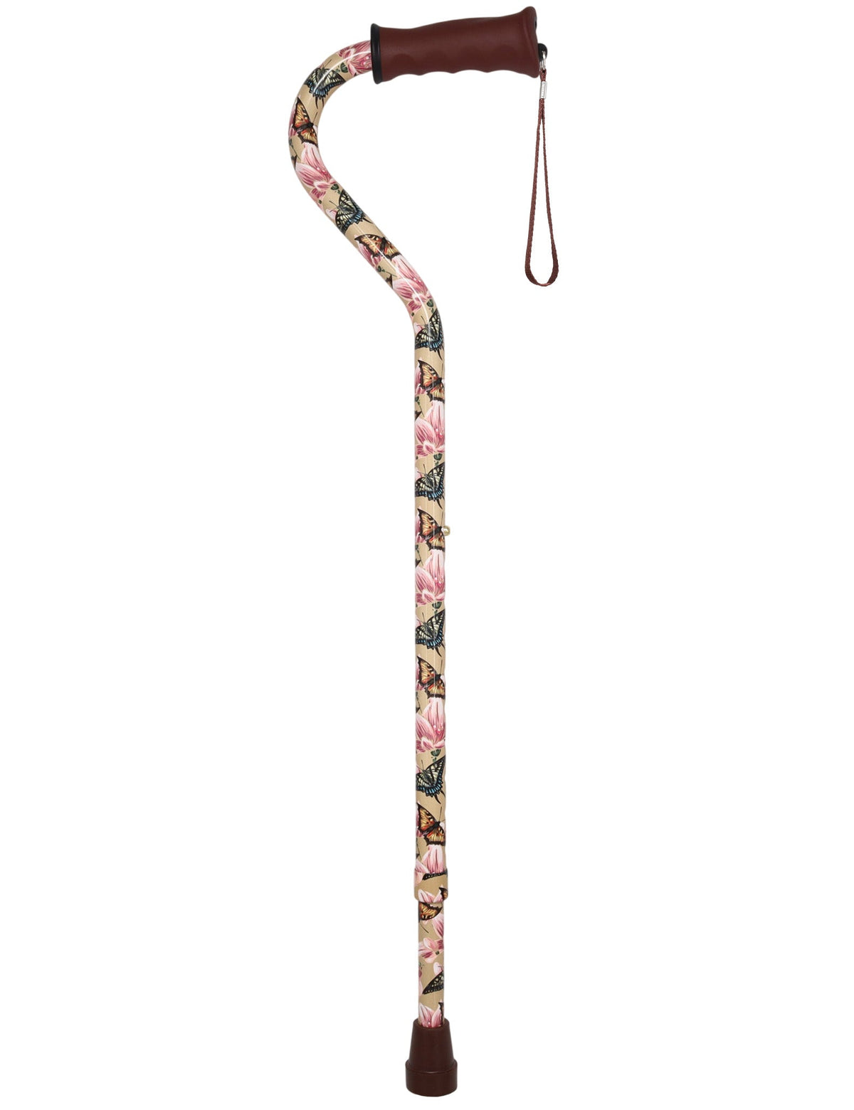 Lily & Butterfly: Adjustable Comfort Grip Offset Walking Cane Adjustable Walking Canes - Tophatter Daily Deals