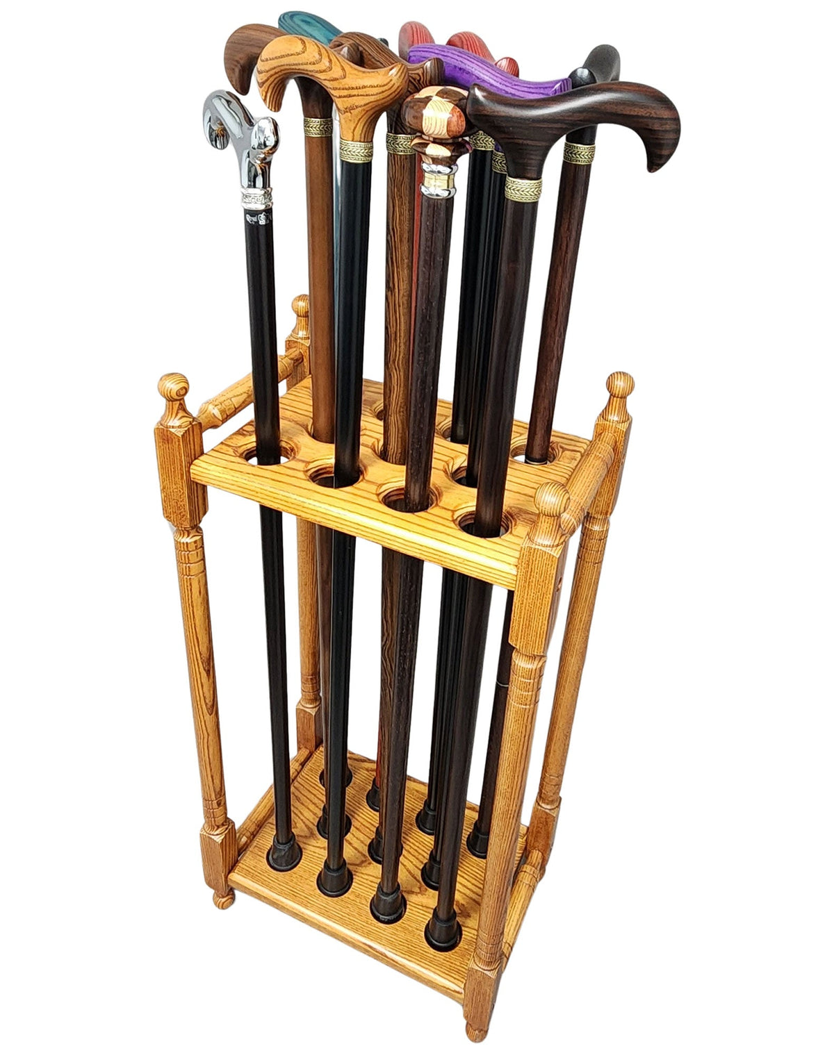 Collector's Dream:Rectangle Walking Cane Stand - Holds up to 11 Canes Walking Cane Stands - Tophatter Daily Deals