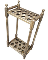 Collector's Dream:Rectangle Walking Cane Stand - Holds up to 11 Canes Black Beech Wood Walking Cane Stands - Tophatter Daily Deals