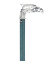 Premium Denim Blue Eagle Cane: Chrome, Patriotic Elegance Bird Walking Canes - Tophatter Daily Deals